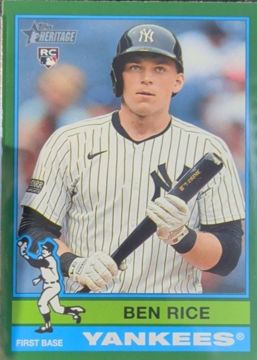 Test photo: 2025 Topps Heritage High Number #406 Ben Rice